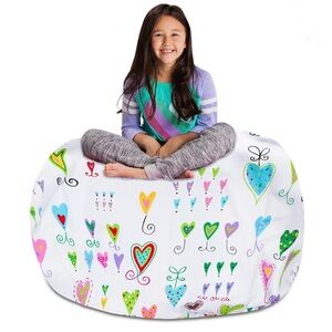 Colorful Heart Pattern Bean Bag Chair